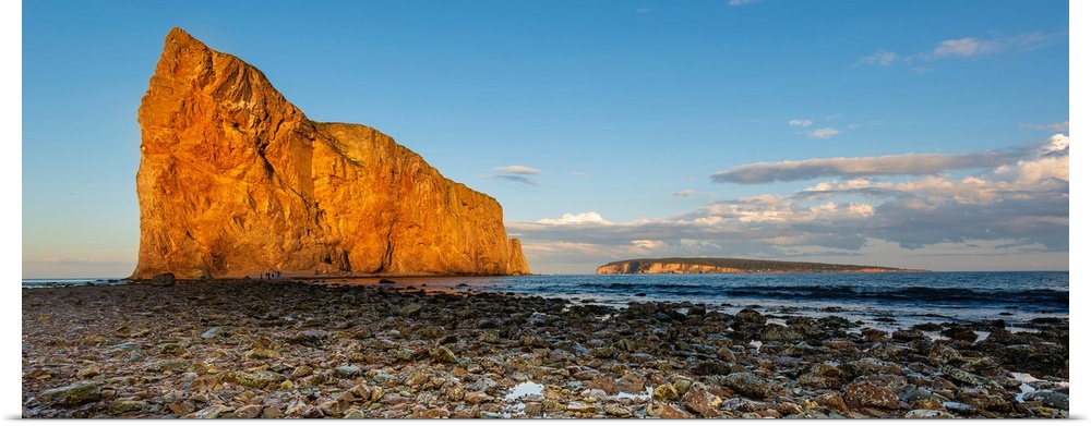 Perce Rock in the Gulf of Saint Lawrence, Bonaventure Island and Perce Rock National Park, Perce, Quebec, Canada