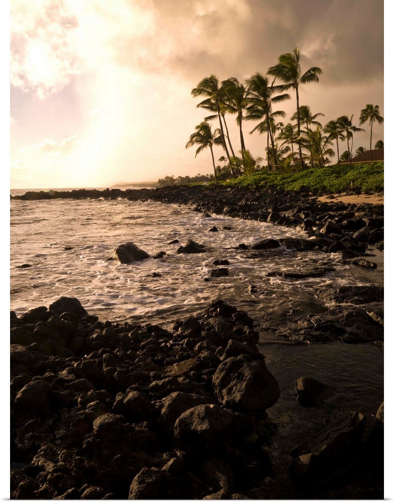 Rocky Coastline, Poipu, Kauai, Hawaii