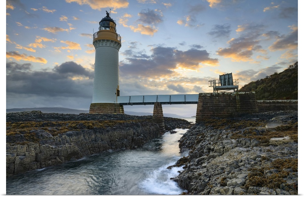 Rubha nan Gall Lighthouse captured shortly after sunrise.