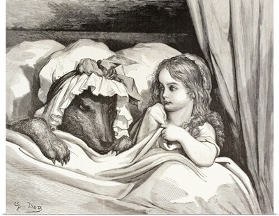 Scene From Little Red Riding Hood By Charles Perrault, 1880