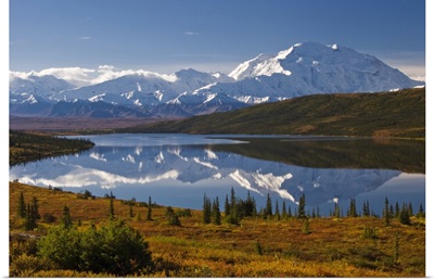 Scenic view of Mt. McKinley from Wonder Lake Denali National Park Interior Alaska