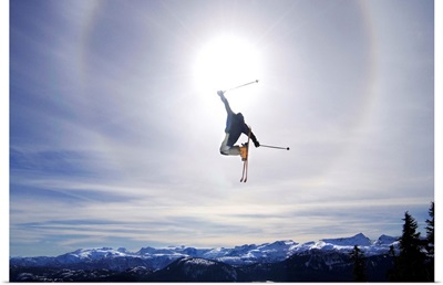 Skier Jumping, Courtenay, British Columbia, Canada