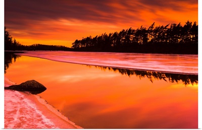 Spring Thaw Sunset, Rocky Lake, Nova Scotia, Canada