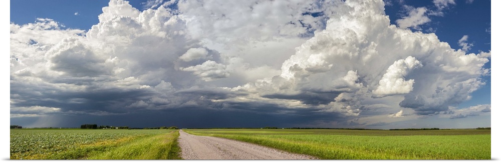 Storm clouds over the prairies. Winnipeg, Manitoba, Canada.