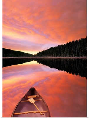 Sunrise Clouds Over Winchell Lake, Alberta, Canada