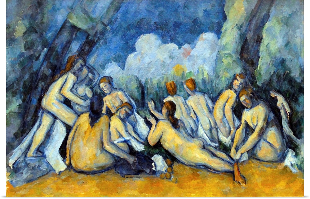 The Bathers (Les Grandes Baigneuses) 1905. oil painting by French artist Paul Cezanne.