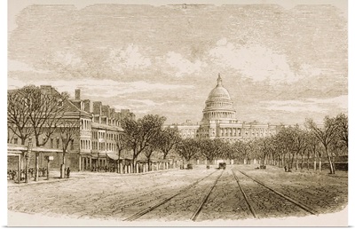 The Capitol Building, Washington, DC, In 1870s