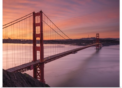 The Golden Gate Bridge In San Francisco At Sunrise
