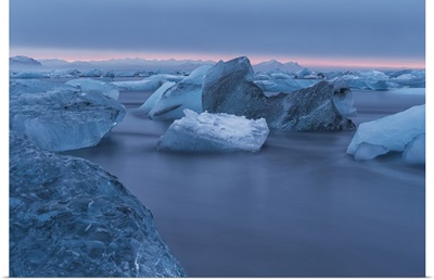 The Iceberg Filled Waters Near Jokulsarlon, Along The South Coast Of Iceland, Iceland