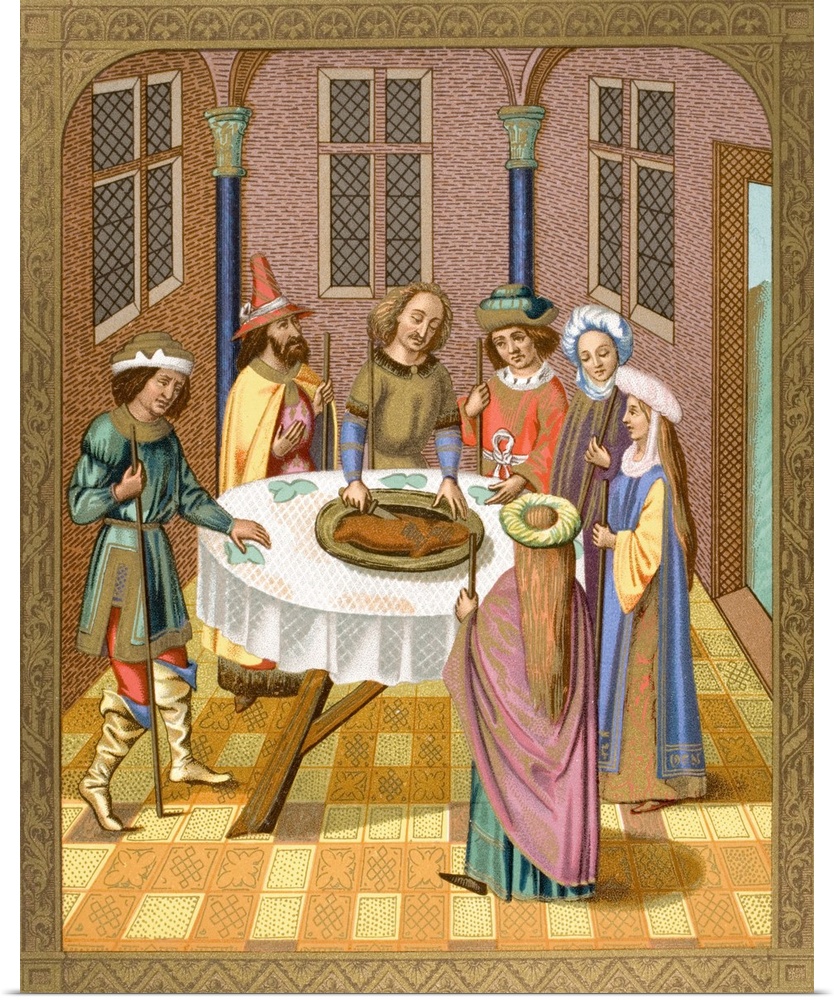 The Jews' Passover. Facsimile Of A Miniature From A Missel Of The Fifteenth Century, Ornamented With Painting Of The Schoo...