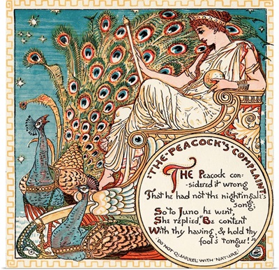 The Peacocks Complaint, From The Book Baby's Own Aesop By Walter Crane C.1920