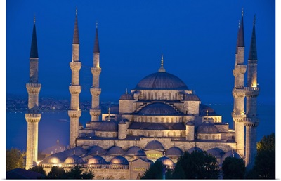 The Sultanahmet Or Blue Mosque At Dusk; Turkey