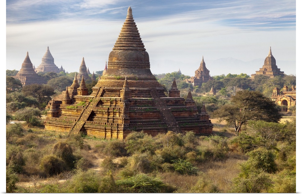 The Temples and Pagodas of Bagan in Myanmar in early morning.