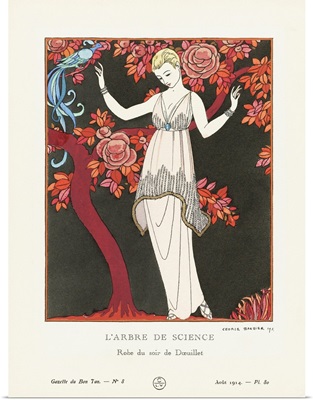 The Tree Of Science, Art-Deco Fashion Illustration By French Artist George Barbier