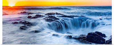 Thor's Well At Sunset, Oregon, United States Of America