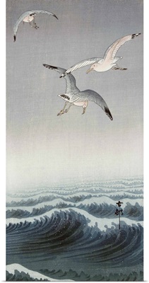 Three Seagulls By Japanese Artist Ohara Koson