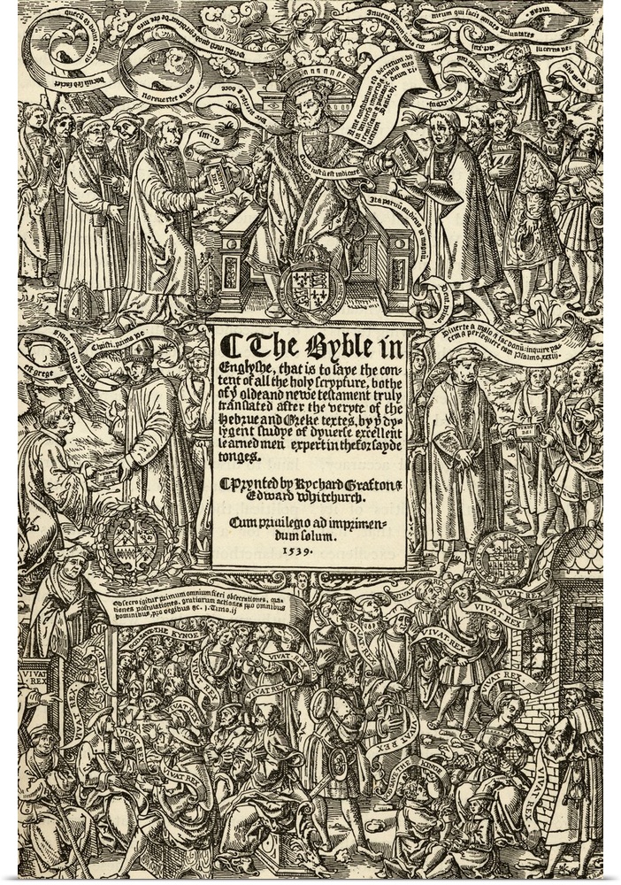 Title Page Of The First Edition Of The Great Bible, 1539.