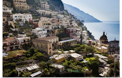 View Of Positano On Amalfi Coast, Campania, Italy