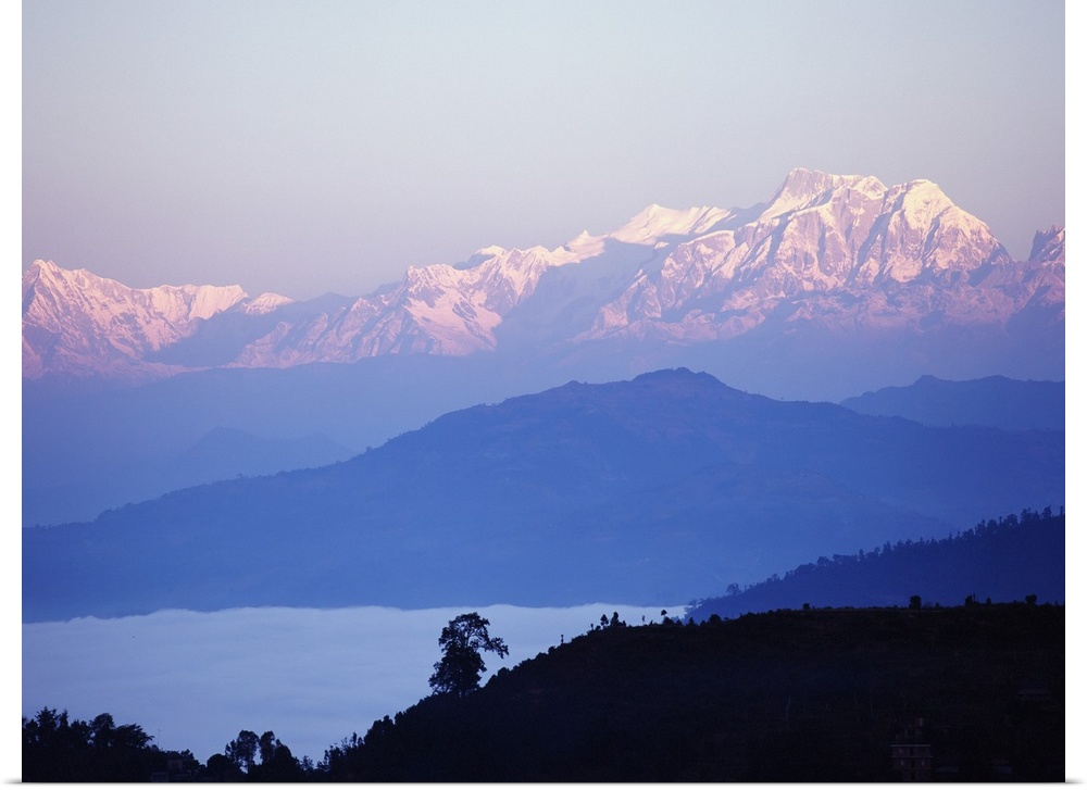 View Of The Himalayas In Gorkha Region; Nepal
