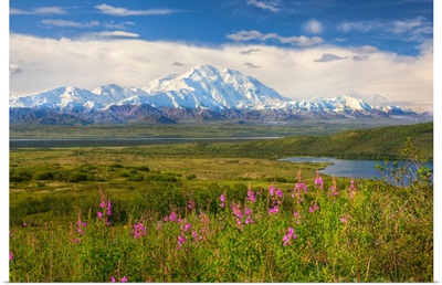 View of the north side of Mt. McKinley on a sunny day