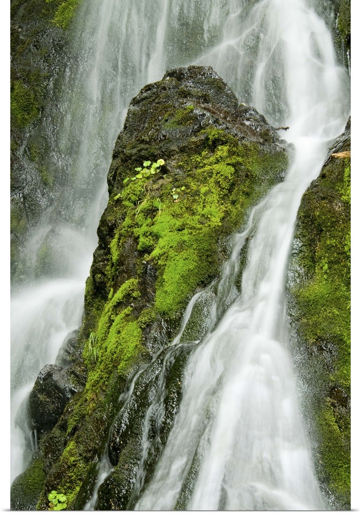 Waterfall in Cordova in summer, ALaska