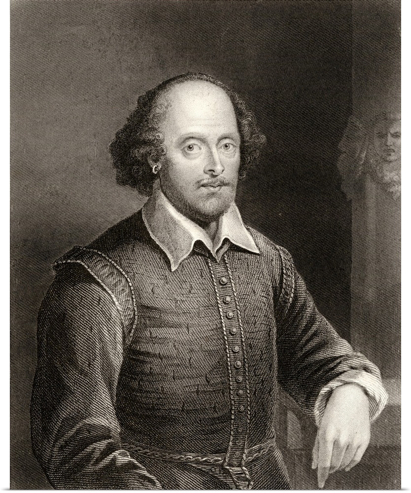 William Shakespeare, 1564-1616. English Poet And Dramatist. Engraved By William Holl.