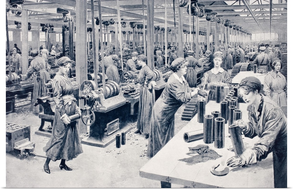 Women Working In Munitions Factory, 1915.