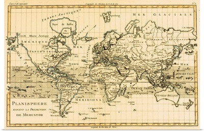 World Map, Circa 1760