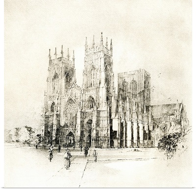 York Minster, York, England, West Front In Late 19th Century