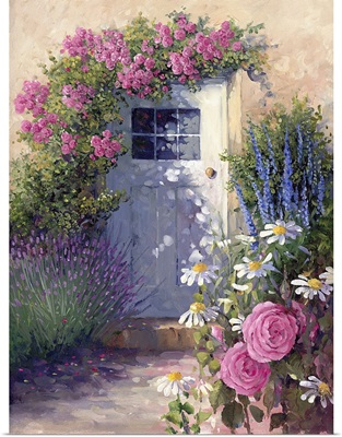 Pink Roses Around The Door