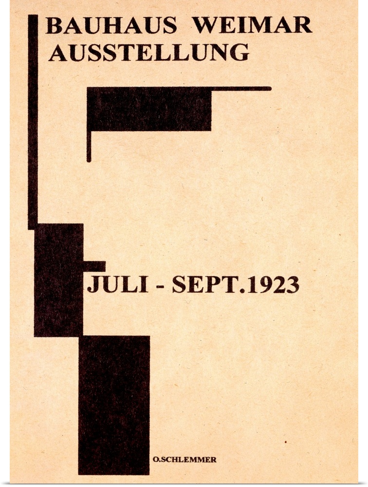 1923 German Bauhaus Gallery Vintage Advertising Poster