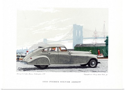 1933 Pierce Silver Arrow Vintage Print