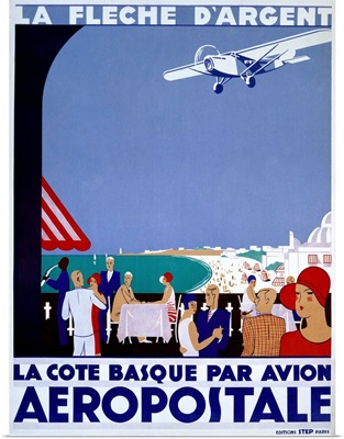 Aeropostale, La Fleche DArgent, Vintage Poster