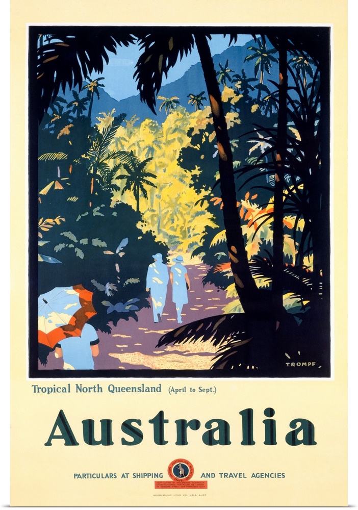 Australia, Tropical North Queensland, Vintage Poster