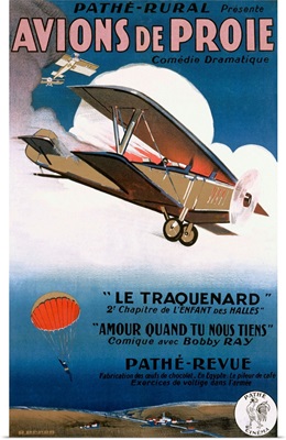 Avions de Proie, Comedie Dramatique, Vintage Poster