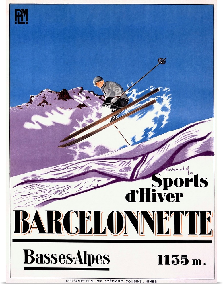 Barcelonnette, Vintage Poster