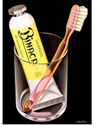 Bianca Toothpaste, Vintage Poster, by Niklaus Stoecklin