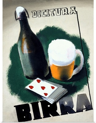 Birra, Dicitura, Vintage Poster
