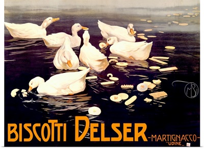 Biscotti Delser, Vintage Poster, by Mario Borgoni