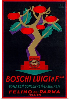 Boshi Luigi, Tomato Sauce, Vintage Poster