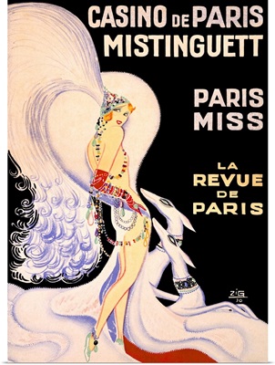 Casino de Paris/ Mistinguett Vintage Advertising Poster