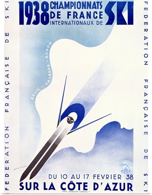 Championnats de France, 1938, Vintage Poster
