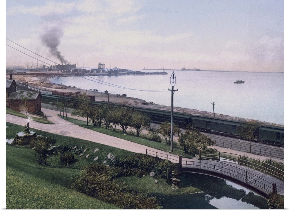 Cleveland Harbor from Lakeview Park