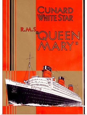 Cunard Whitestar Vintage Advertising Poster