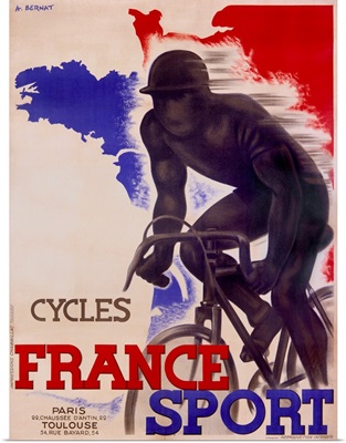 Cycles, France Sport, by A. Bernat, Vintage Poster