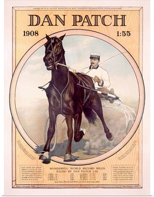 Dan Patch, Horse with Wonderful World Records, Vintage Poster