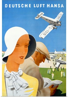 Deutsche Luft Hansa, Airlines, Vintage Poster