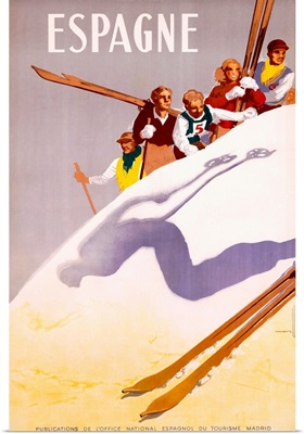 Espangne, Ski, Vintage Poster, by Morell