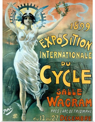 Exposition du Cycle, c. 1899, Vintage Poster, Jean de Paleologue