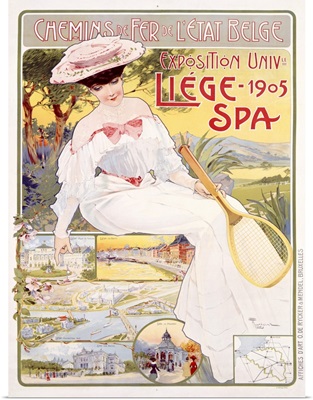 Exposition Liege Spa, 1905, Vintage Poster, by Fernand Toussaint
